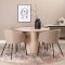 Bianca matgrupp bord whitewash och 4 berit stolar beige.