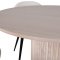 BiancaROWW matgrupp matbord ektrd faner vit washed och 4 Velvet matstola sammet beige, svart.