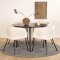 Dipp115BLBL spisegruppe spisebord svart og 4 Berit spisestuestoler velour beige.