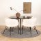 Dipp115BLBL spisegruppe spisebord svart og 4 Berit spisestuestoler velour beige.