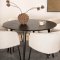 Dipp115BLBL spisegruppe spisebord svart og 4 Berit spisestuestoler velour beige.