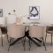 PiazzaGRBL matgrupp matbord gr och 6 Berit matstola beige.