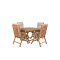 Kenya hagesett bord �120cm natur, 4 stoler natur.