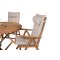 Kenya hagesett bord �120cm natur, 4 stoler natur.