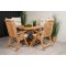 Kenya hagesett bord �120cm natur, 4 stoler natur.