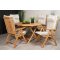 Kenya hagesett bord �120cm natur, 4 stoler natur.