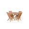 Kenya hagesett bord �120cm natur, 4 stoler natur.