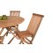 Kenya hagesett bord �120cm natur, 4 stoler natur.