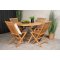 Kenya hagesett bord �120cm natur, 4 stoler natur.