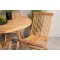 Kenya hagesett bord �120cm natur, 4 stoler natur.
