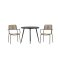 BreakLindos tuinmeubelset 1 eettafel, 2 stoelen zwart.