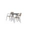 BreakLindos tuinmeubelset 1 eettafel, 2 stoelen zwart.