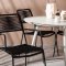 Lina Gartenset Tisch 120cm beige, 4 Sthle Lindos schwarz.