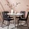 Lina Gartenset Tisch 120cm beige, 4 Sthle Lindos schwarz.