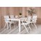 Togo trdgrd set bord 90x150cm vit, 4 stolar vit.