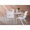 Togo trdgrd set bord 90x150cm vit, 4 stolar vit.