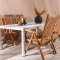 Togo Gartenset Tisch 200x100cm, 6 Sthle Kenya, wei,natur.