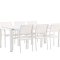 Togo zestaw ogrodowy stół 100x200cm biały, 6 krzesła Santorini biały.