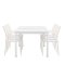 Togo zestaw ogrodowy stół 100x200cm biały, 6 krzesła Santorini biały.