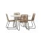 LinaLindos hagesett 1 spisebord, 4 stoler beige.
