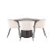 Olivia matgrupp bord mocca och 4 berit stolar beige.