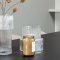 Vail Essgruppe Tisch schwarz und 6 Velvet Sthle beige.