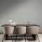 Vail Essgruppe Tisch schwarz und 6 berit Sthle beige.