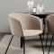 Vail Essgruppe Tisch schwarz und 6 berit Sthle beige.