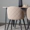 Tempe matgrupp bord valnt dekor och 4 Velvet stolar beige.