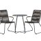 Bacong Gartenset Tisch, 2 Sthle schwarz.