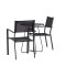 Bacong Gartenset Tisch, 2 Sthle schwarz.