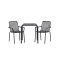 Borneo Gartenset Tisch 70x70cm schwarz, 2 St�hle schwarz.