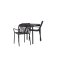 Borneo Gartenset Tisch 70x70cm schwarz, 2 St�hle schwarz.