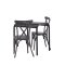 Borneo hagesett bord, 2 stoler� svart,m�rkegr�.