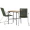Holmbeck Gartenset Tisch, 2 Sthle natur,grn.
