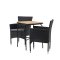 Holmbeck Gartenset Tisch, 2 Stühle  natur,schwarz.