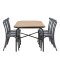 Holmbeck Gartenset Tisch 90x200cm natur, 6 Sthle Peking dunkel grau.