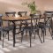 Holmbeck Gartenset Tisch 90x200cm natur, 6 Sthle Peking dunkel grau.