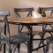 Holmbeck Gartenset Tisch 90x200cm natur, 6 Sthle Peking dunkel grau.