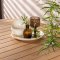 Holmbeck Gartenset Tisch 90x200cm natur, 6 Sthle Peking dunkel grau.