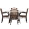 Lina trdgrd set bord 120cm beige, 4 stolar Galera brun.