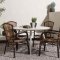 Lina trdgrd set bord 120cm beige, 4 stolar Galera brun.