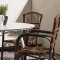 Lina trdgrd set bord 120cm beige, 4 stolar Galera brun.