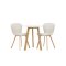 Leonora Essgruppe Tisch wei und 2 Lilja Sthle beige.