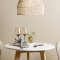 Leonora Essgruppe Tisch wei und 2 Lilja Sthle beige.