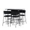 Rax Barmbelsett barbord svart og 4 Lui barstolerr svart.