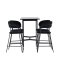Rax Barmbelsett barbord svart og 4 Lui barstolerr svart.