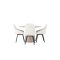 Olivia Essgruppe Tisch whitewash und 4 Rosie Sthle beige.