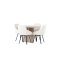 Olivia Essgruppe Tisch whitewash und 4 Rosie Sthle beige.
