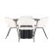 Olivia matgrupp bord svart och 4 Day stolar offwhite.